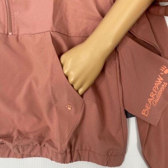 Bearpaw Womens Packable Windbreaker Jacket  Zip Neck water-resistant Medium New - Picture 11 of 16